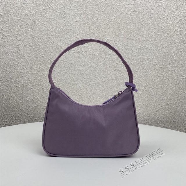 prada女包 普拉達2020專櫃最新款 女士尼龍單肩包 1NE515 Prada升級版HOBO手拎包 Prada腋下包  pyd2308